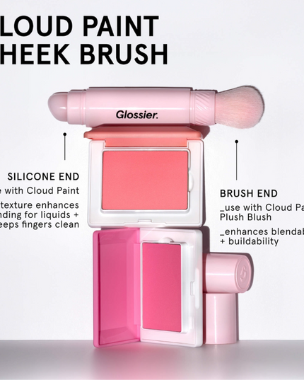 GLOSSIER- Cloud Paint Dual-Ended Cheek Blush Brush