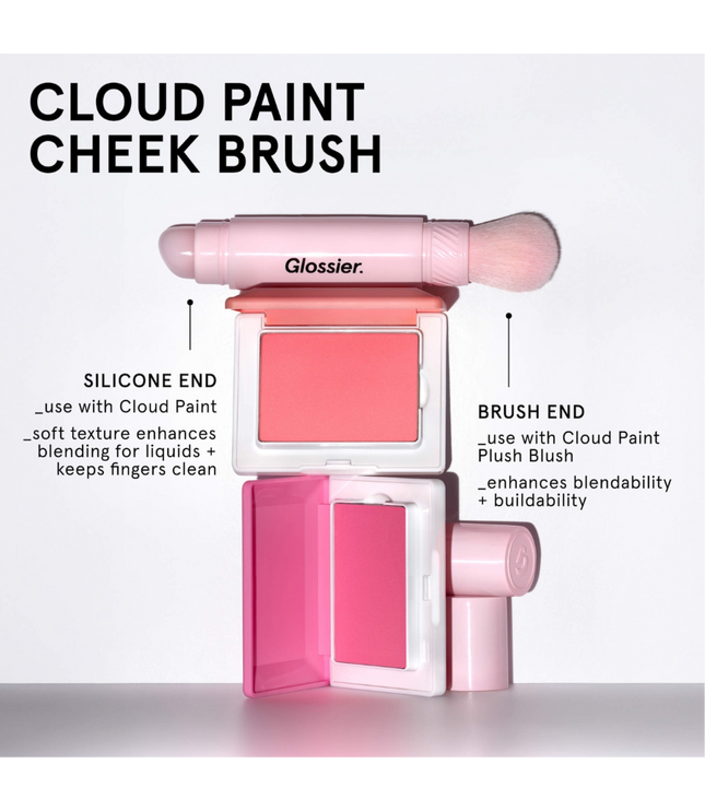 GLOSSIER- Cloud Paint Dual-Ended Cheek Blush Brush