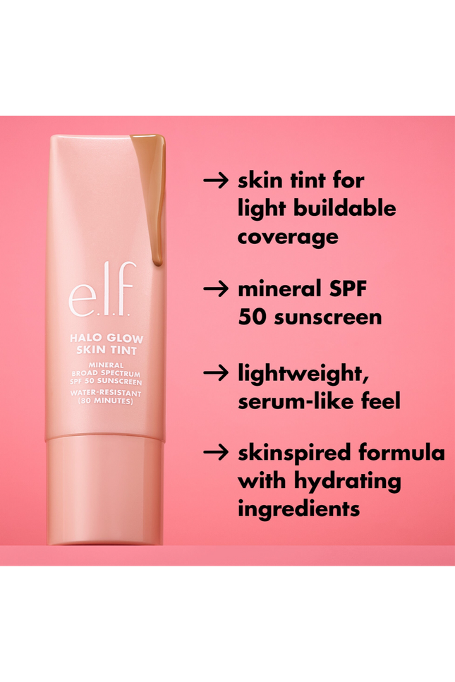 ELF Halo Glow Skin Tint Sunscreen spf 50