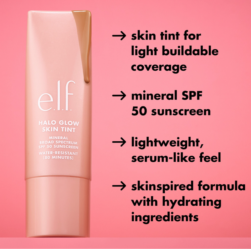 ELF Halo Glow Skin Tint Sunscreen spf 50