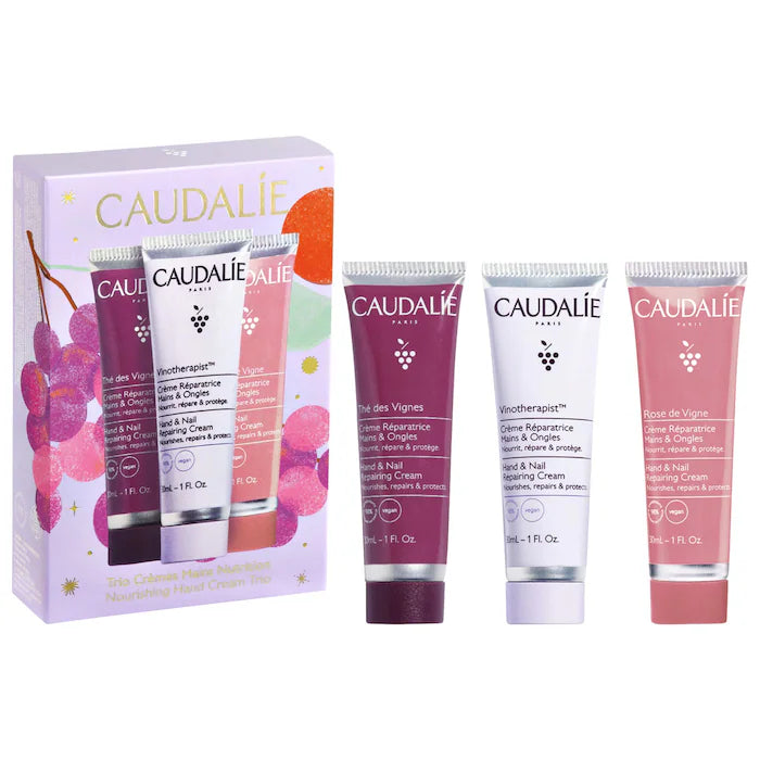 Caudalie - Nourishing Hand and Nail Repairing Cream Trio Gift Set
