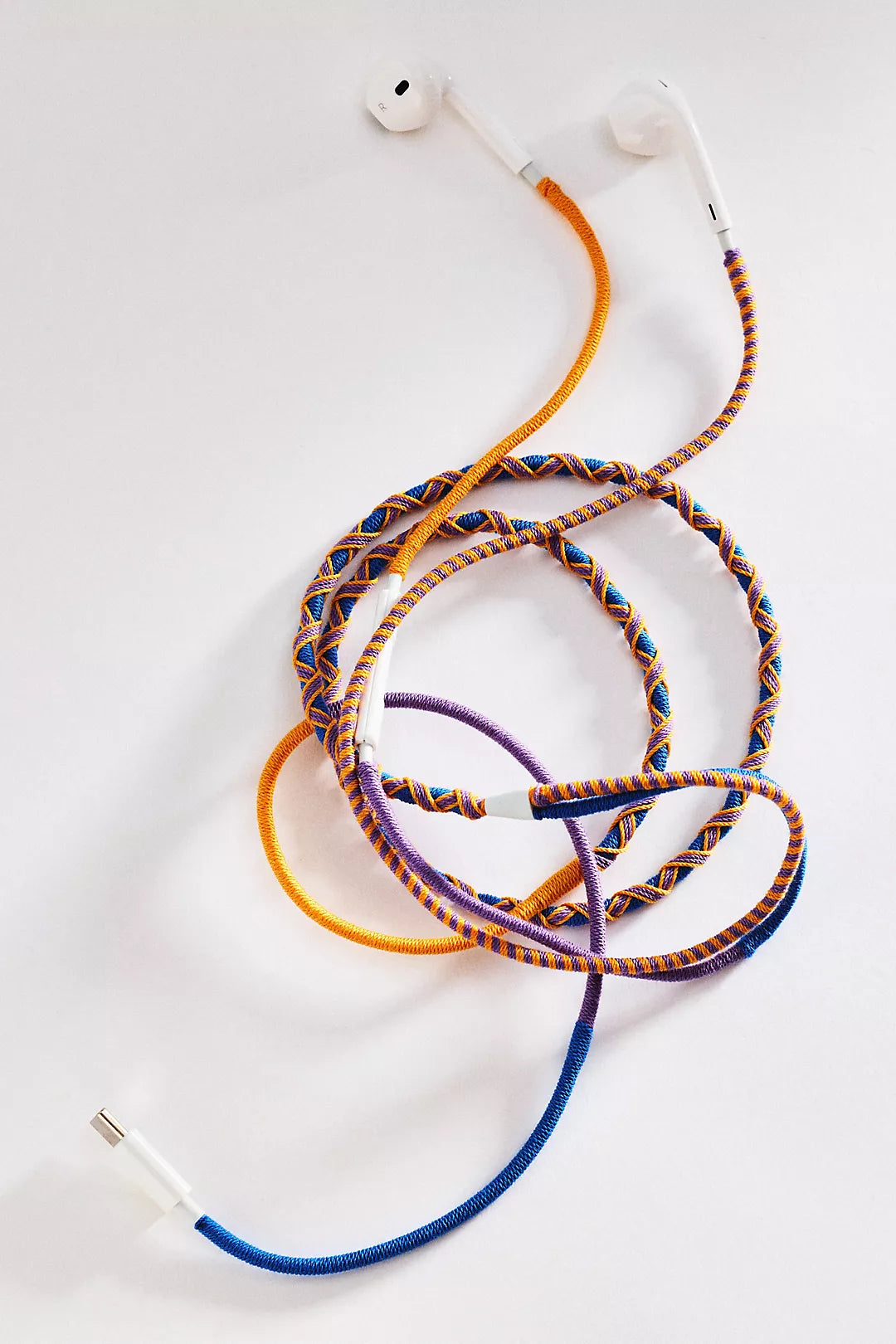 Anthropologie- Posh Tech Braided Thread Wire Headphones