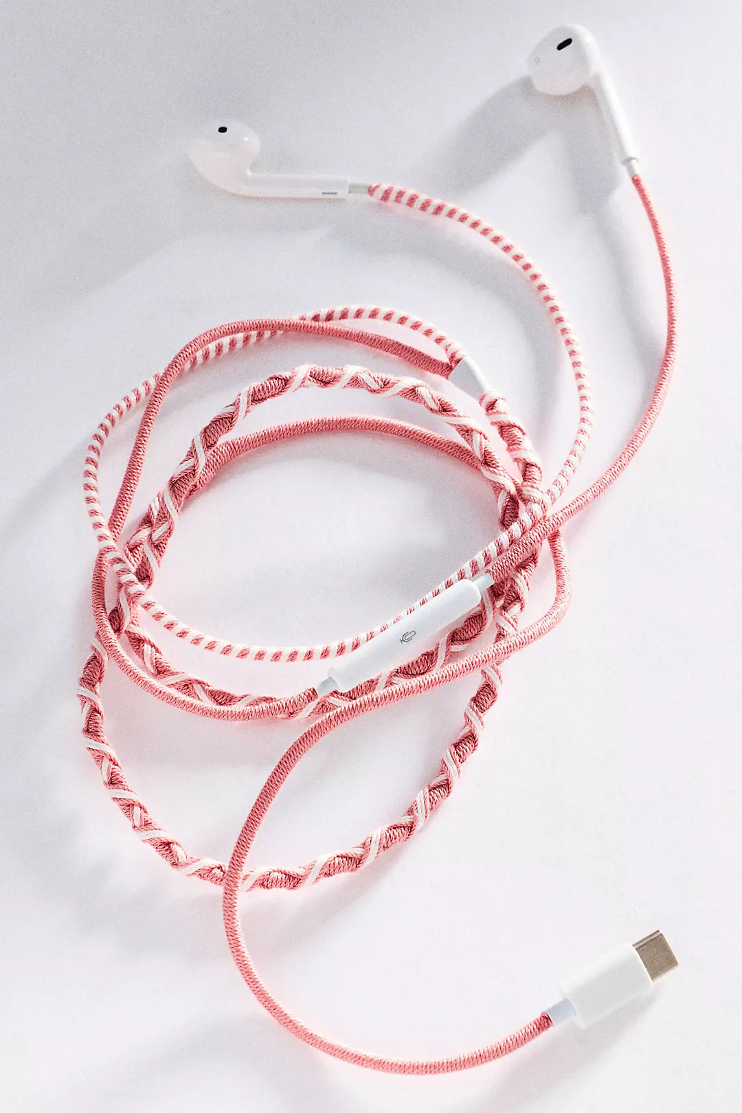 Anthropologie- Posh Tech Braided Thread Wire Headphones