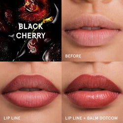 Glossier - Black Cherry Balm Dotcom & Mini Lip Line Lip Liner Pencil Makeup Gift Set