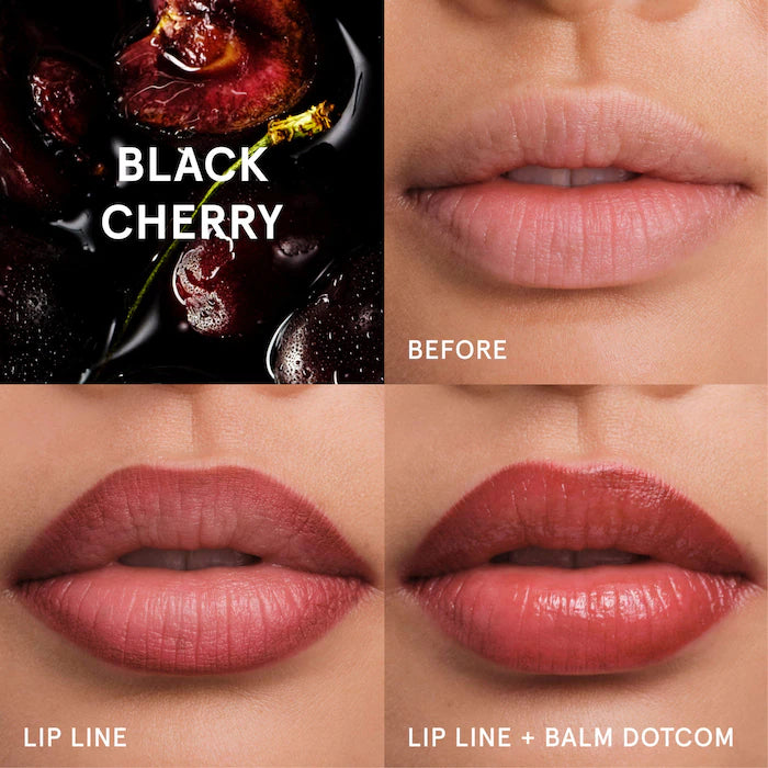 Glossier - Black Cherry Balm Dotcom & Mini Lip Line Lip Liner Pencil Makeup Gift Set