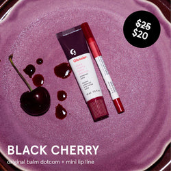 Glossier - Black Cherry Balm Dotcom & Mini Lip Line Lip Liner Pencil Makeup Gift Set