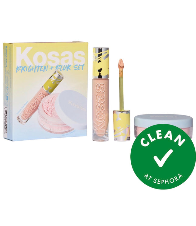 KOSAS- Brighten & Blur Set- Color corrector + Loose setting powder Face set