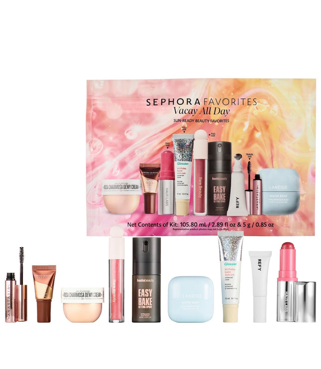 Sephora Favorites- Vacay all day Make up and Skincare Valué set