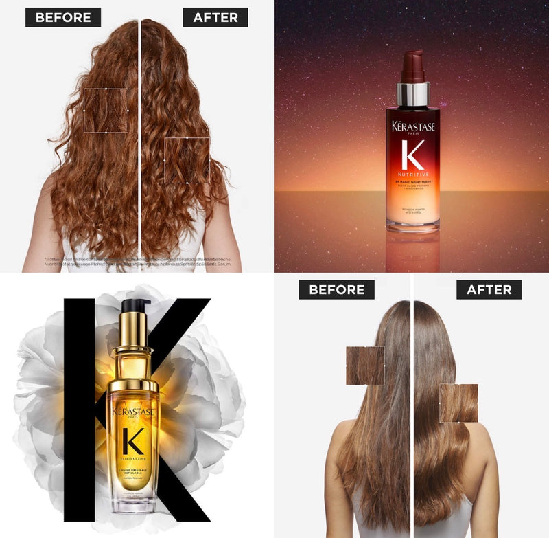 Kerastase - Mini Elixir Ultime Hair Oil & 8H Magic Night Serum Hair Gift Set