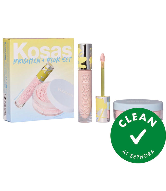 KOSAS- Brighten & Blur Set- Color corrector + Loose setting powder Face set