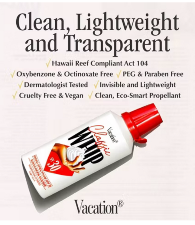Vacation Sunscreen Classic Whip - SPF 30