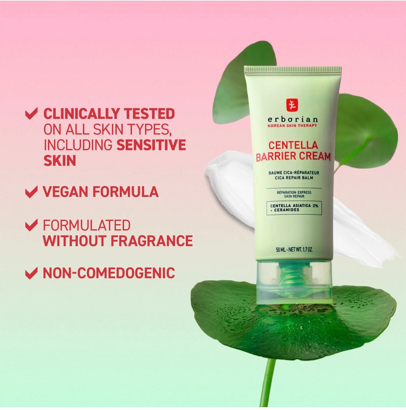 Erborian- Centella Barrier Cream Cica Repair Balm, Strenghten Skin Barrier & Soothe Skin