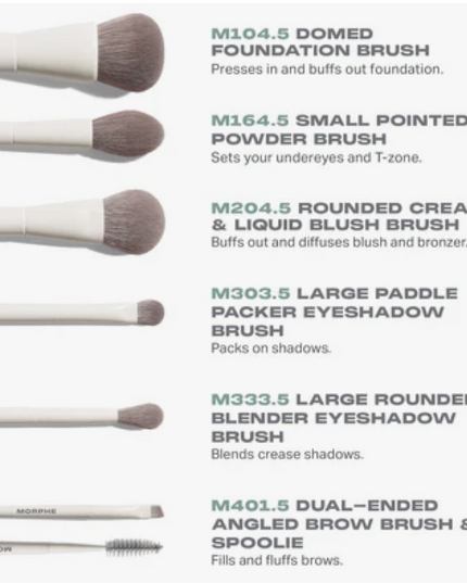 Morphe- Along for the glide- 6 piece travel Brush set