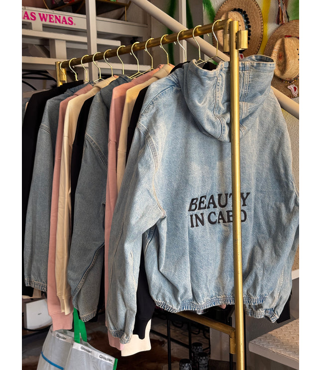 Beauty Hoodie Mezclilla
