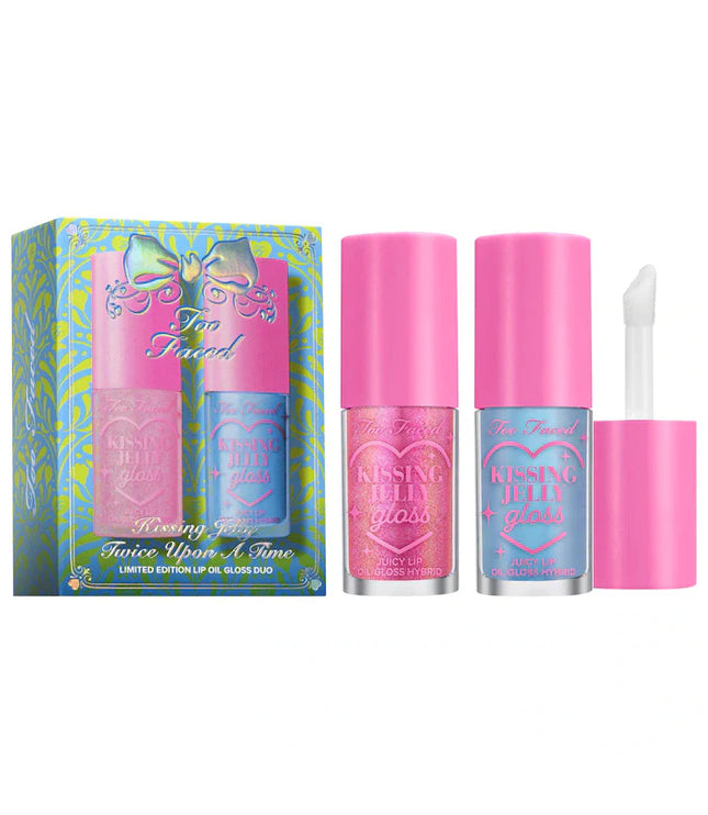 Too Faced | Kissing Jelly Twice Upon A Time Lip Oil Gloss Duo Makeup Gift Set