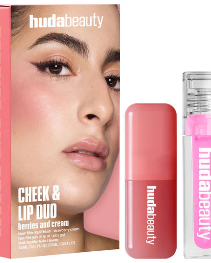 HUDA BEAUTY Berries and Cream Cheek and Lip Duo