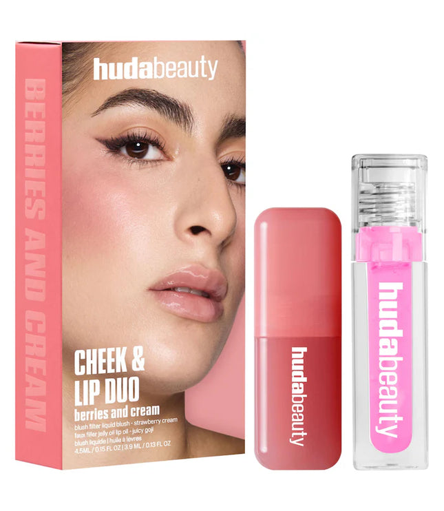 HUDA BEAUTY Berries and Cream Cheek and Lip Duo