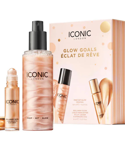 Iconic London Glow Goals Setting Spray And Highlighter Set