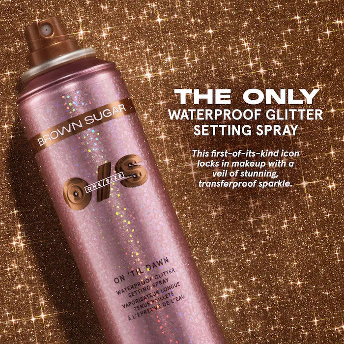 ONE/SIZE by Patrick Starrr - 
On 'Til Dawn Waterproof Glitter Setting Spray - Brown Sugar