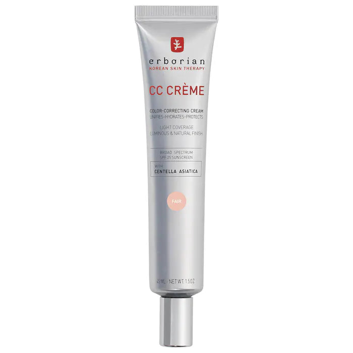 Erborian CC Cream Color-Corrector for Natural Luminous Finish with Korean Centella Asiatica Extract