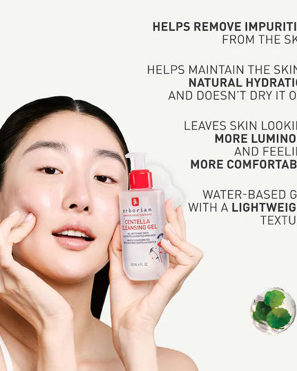 Erborian Centella Cleansing Gel, Gentle Daily Cleanser with Centella Asiatica & Squalane