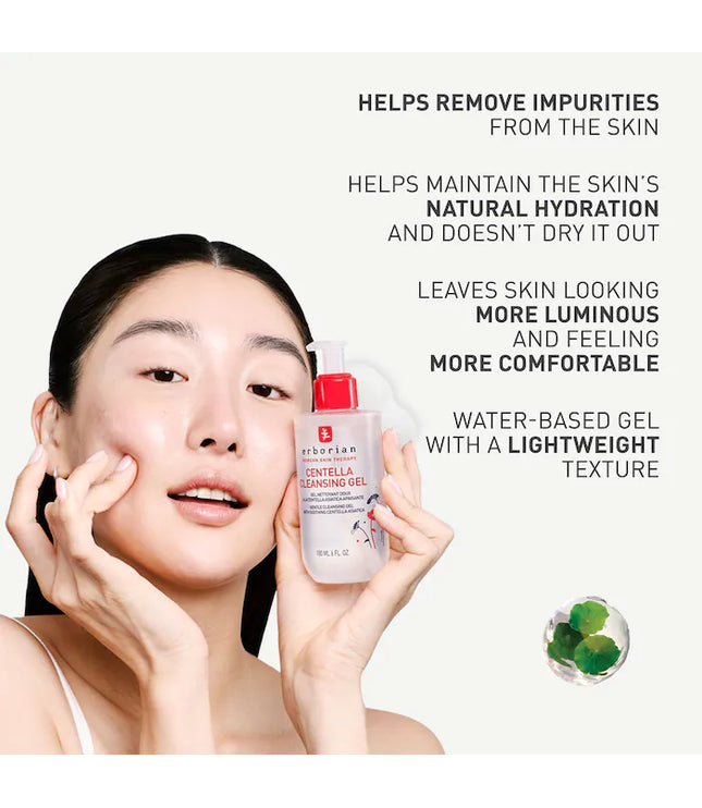 Erborian Centella Cleansing Gel, Gentle Daily Cleanser with Centella Asiatica & Squalane