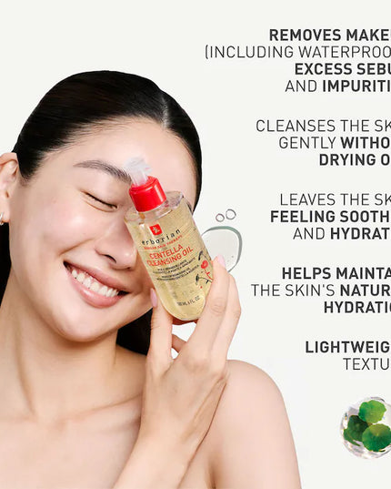 Erborian Centella Cleansing Oil, Gentle Face & Eye Makeup Remover with Centella Asiatica