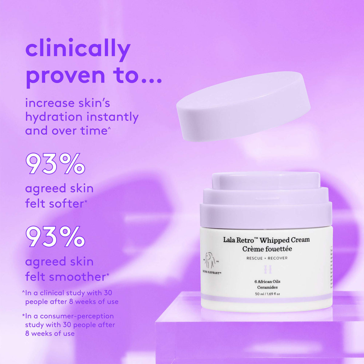 Drunk Elephant | Lala Retro™ Whipped Refillable Moisturizer with Ceramides