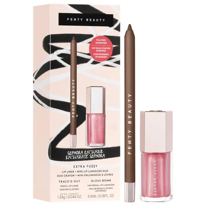 Fenty Beauty - by Rihanna 
Extra Fu$$y Lip Liner + Mini Lip Luminizer Duo