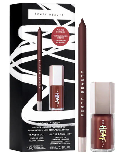 Fenty Beauty by Rihanna 
Brown'd Pout Lip Liner + Mini Lip Plumper Duo