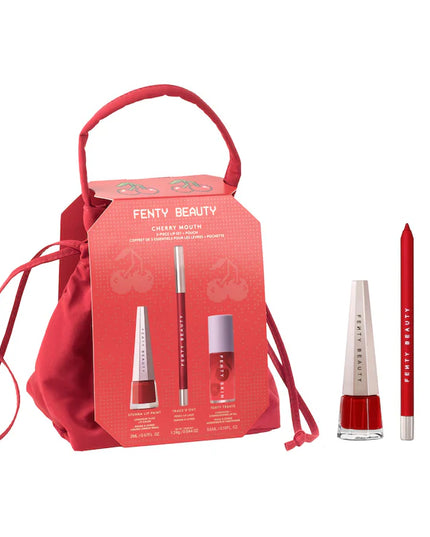 Fenty Beauty by Rihanna Cherry Mouth 3-Piece Lip Set + Pouch