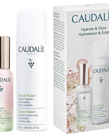 Caudalie Mini Hydrate & Glow Duo for Soothing & Toning
