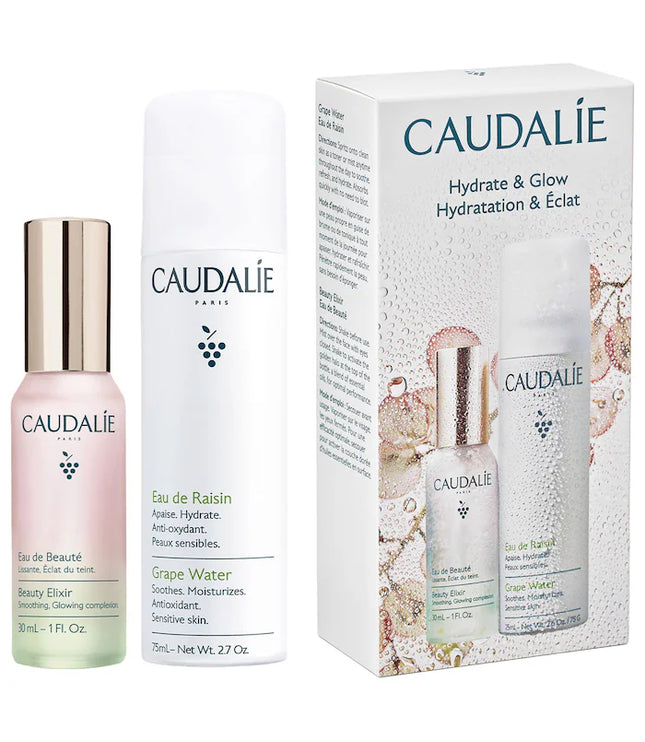Caudalie Mini Hydrate & Glow Duo for Soothing & Toning