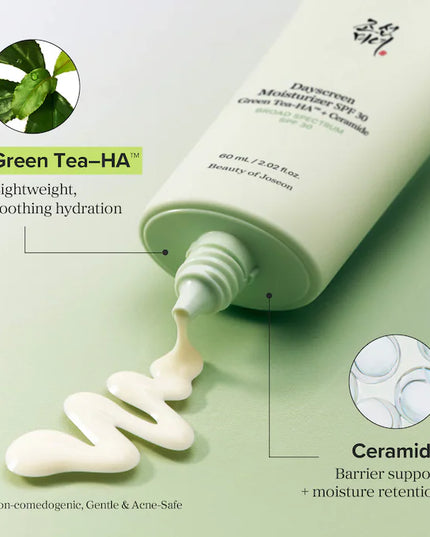 Beauty of Joseon 
Dayscreen 2-in-1 SPF 30 Moisturizer with Green Tea-HA + Ceramides