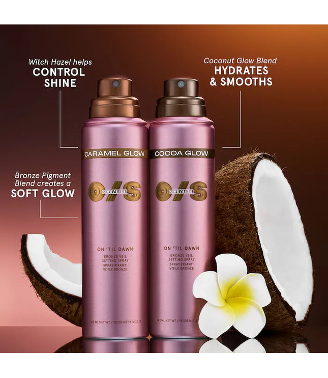 ONE/SIZE by Patrick Starrr 
On 'Til Dawn Bronze Veil Waterproof Setting Spray
