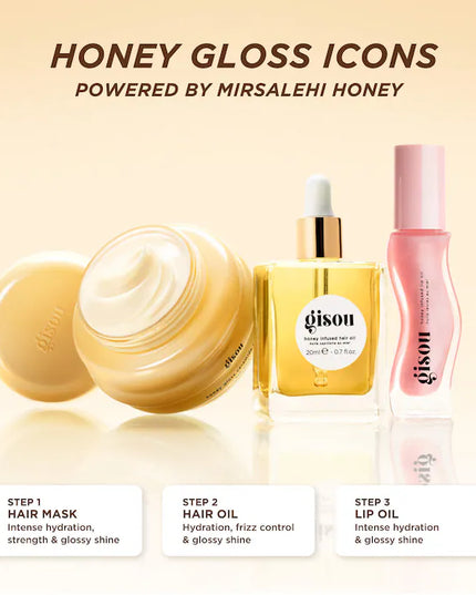 Gisou 
Honey Glow Icons Hair & Lip Set