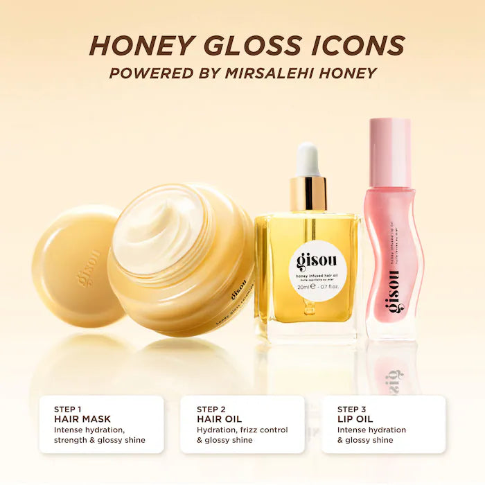 Gisou 
Honey Glow Icons Hair & Lip Set