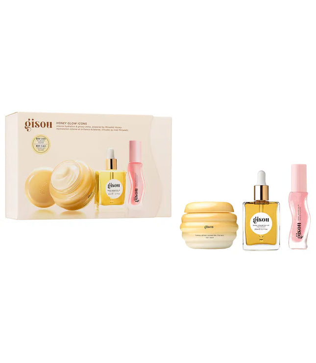Gisou 
Honey Glow Icons Hair & Lip Set