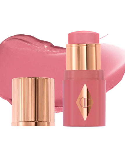 Charlotte Tilbury Mini Unreal Lip + Cheek Glow Blush Stick with Hyaluronic Acid