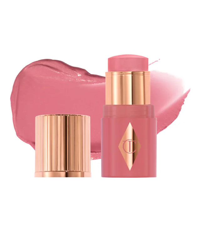 Charlotte Tilbury Mini Unreal Lip + Cheek Glow Blush Stick with Hyaluronic Acid