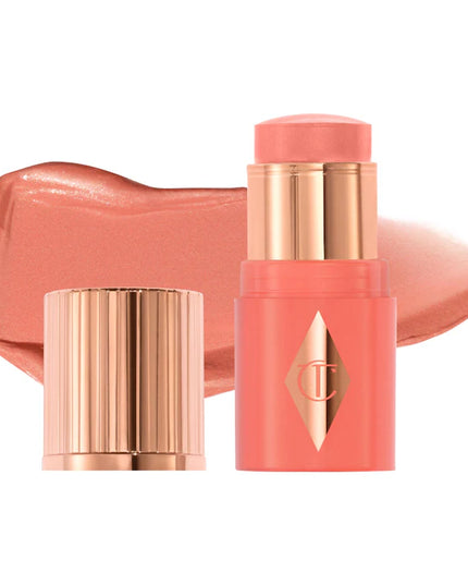 Charlotte Tilbury Mini Unreal Lip + Cheek Glow Blush Stick with Hyaluronic Acid