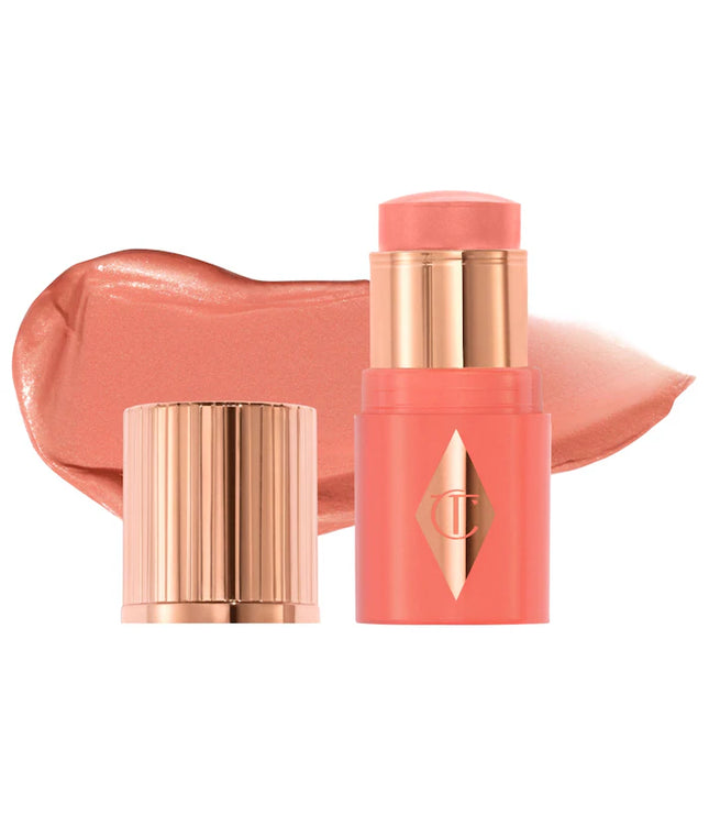 Charlotte Tilbury Mini Unreal Lip + Cheek Glow Blush Stick with Hyaluronic Acid