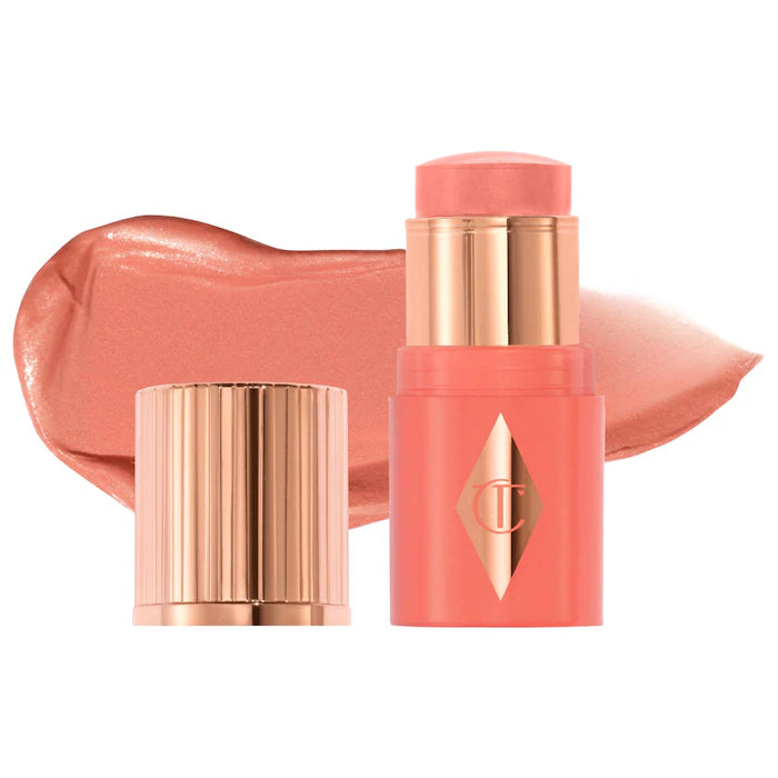 Charlotte Tilbury Mini Unreal Lip + Cheek Glow Blush Stick with Hyaluronic Acid