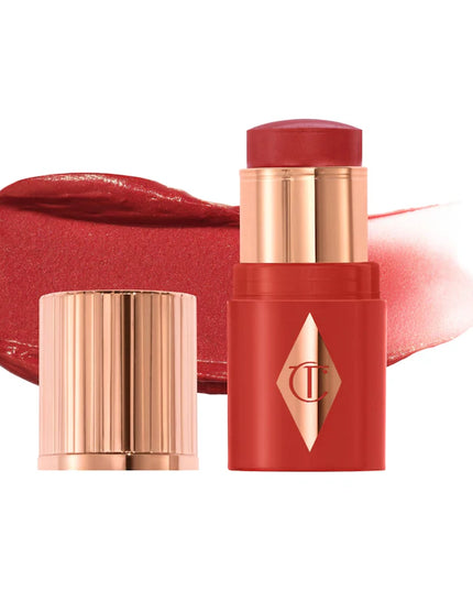 Charlotte Tilbury Mini Unreal Lip + Cheek Glow Blush Stick with Hyaluronic Acid