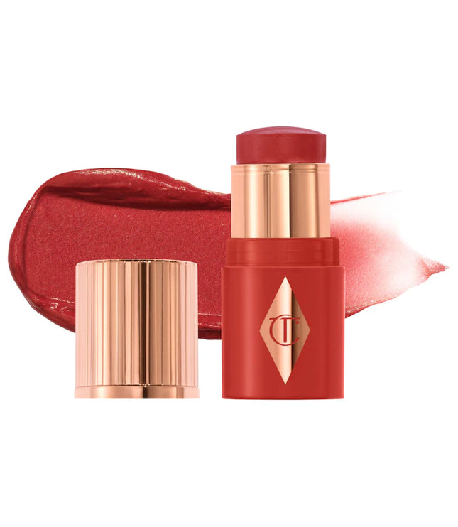 Charlotte Tilbury Mini Unreal Lip + Cheek Glow Blush Stick with Hyaluronic Acid