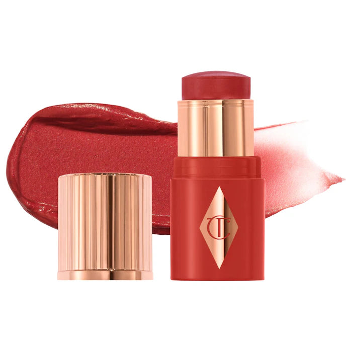 Charlotte Tilbury Mini Unreal Lip + Cheek Glow Blush Stick with Hyaluronic Acid