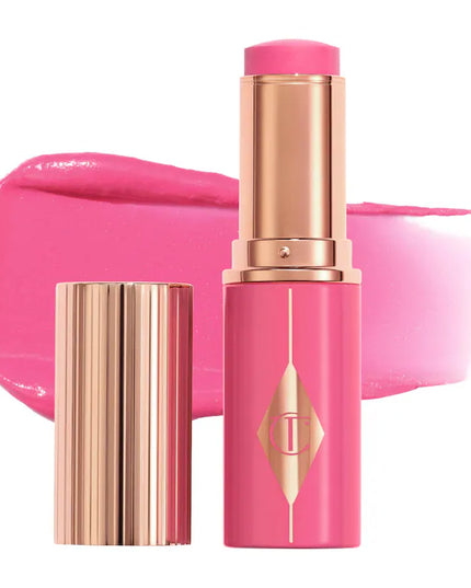 Charlotte Tilbury Unreal Lip + Cheek Glow Blush Stick with Hyaluronic Acid