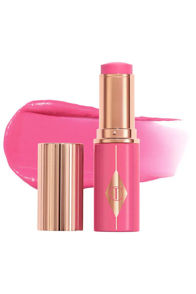 Charlotte Tilbury Unreal Lip + Cheek Glow Blush Stick with Hyaluronic Acid