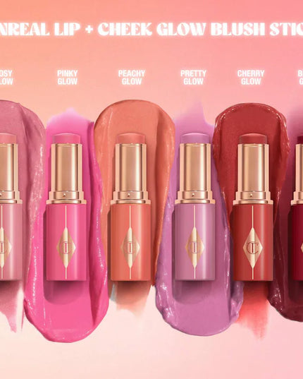 Charlotte Tilbury Unreal Lip + Cheek Glow Blush Stick with Hyaluronic Acid