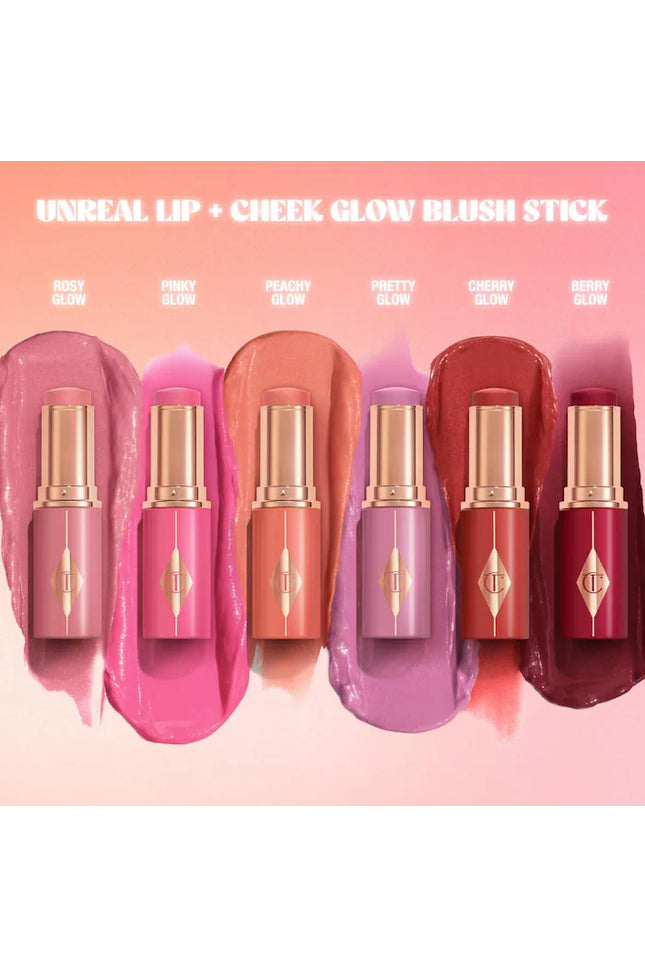 Charlotte Tilbury Unreal Lip + Cheek Glow Blush Stick with Hyaluronic Acid